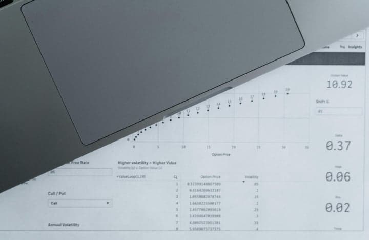 Analytics dashboard on laptop